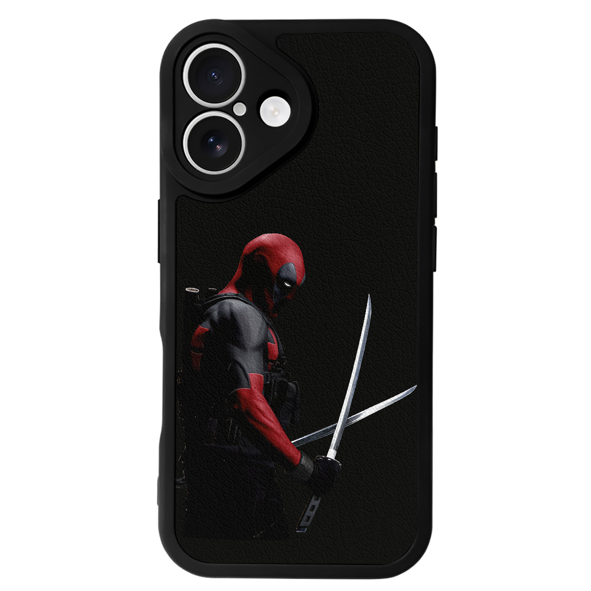 （画像用） Deadpool デッドプール 【iPhone 16シリーズ対応】シリコンスマホケース（レザー調） 材質：シリコン